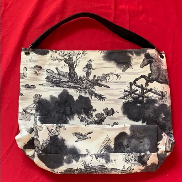 Longchamp Black and White Hobo Bag - Picture 2 of 5